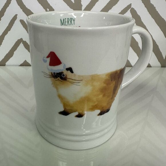 Set of 2 Cute Merry Christmas Cat Mugs - Picture 2 of 5
